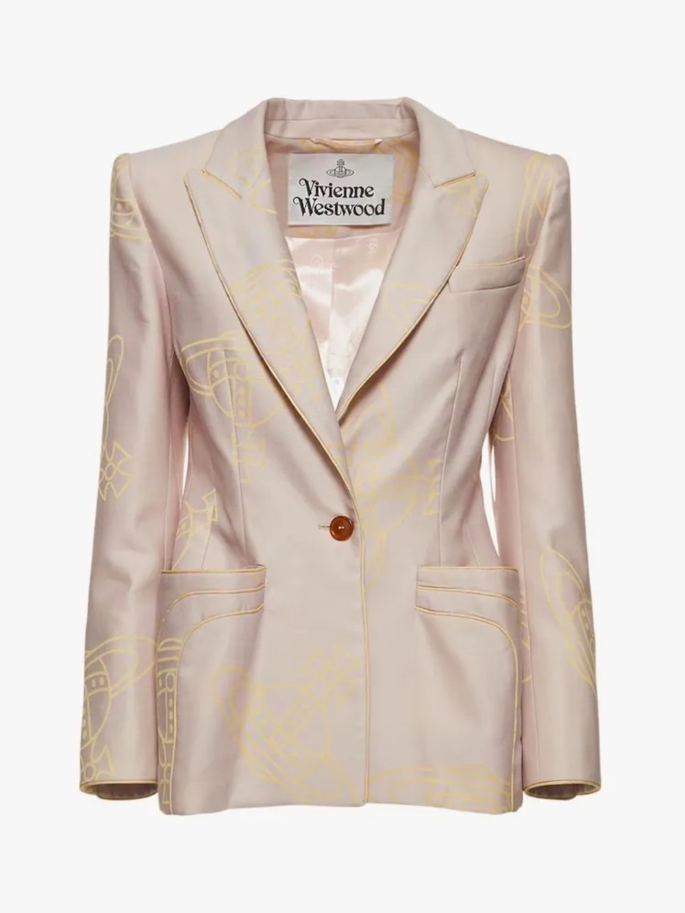 Vivienne Westwood Blush Pink Blazer with Gold Motif